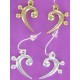 ER 1007  Bass Clef Earrings OUT OF STOCK